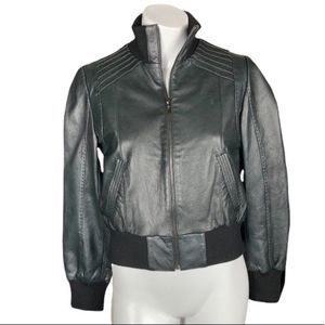 Gezipani Genuine Leather Black Vintage Inspired Jacket Moto Rock Glam